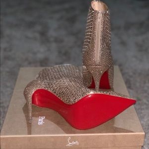 Louboutin gipsybootie spc 100 glit diams/paill